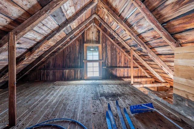 view of attic