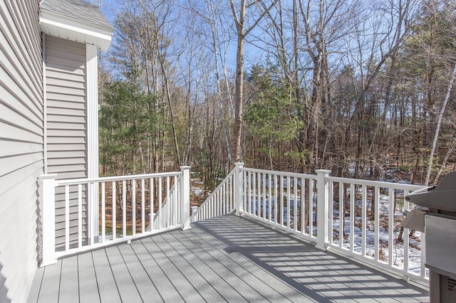 deck featuring area for grilling