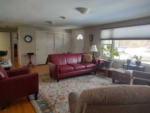 living room featuring wood finished floors