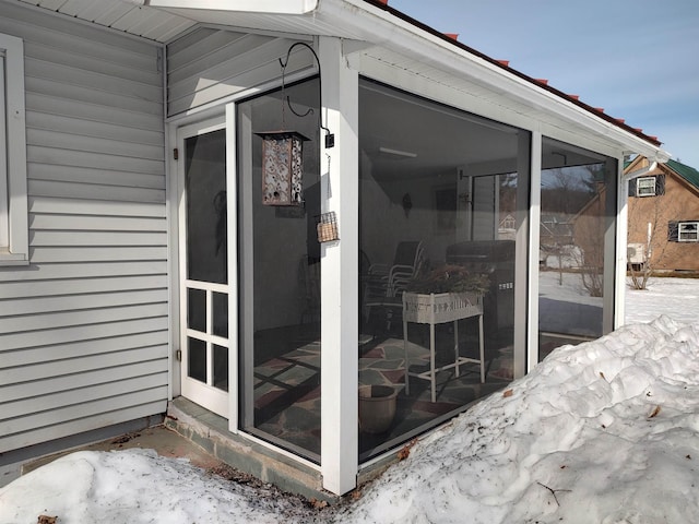 exterior space with a sunroom