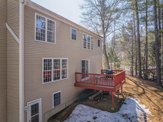 rear view of house with a deck