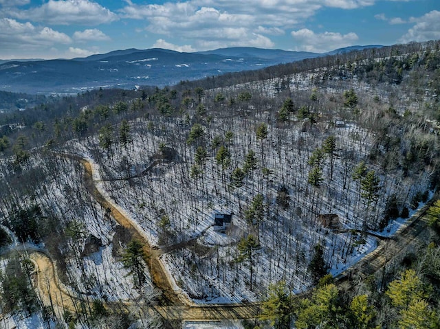 bird's eye view featuring a mountain view