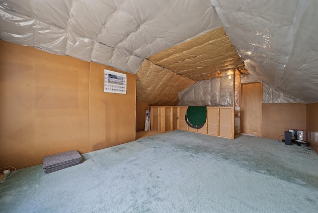 bonus room with vaulted ceiling