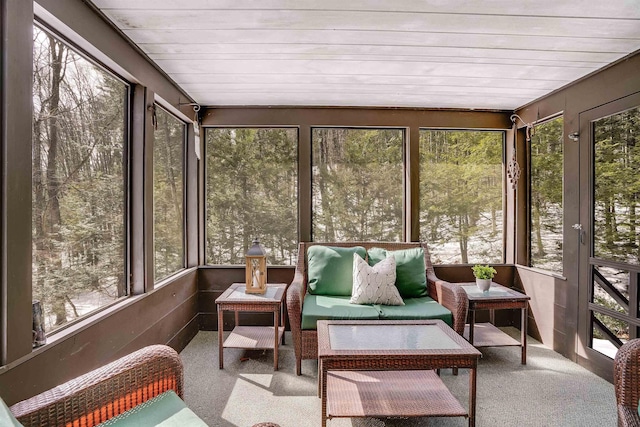 sunroom with a healthy amount of sunlight