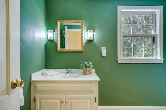 bathroom featuring vanity