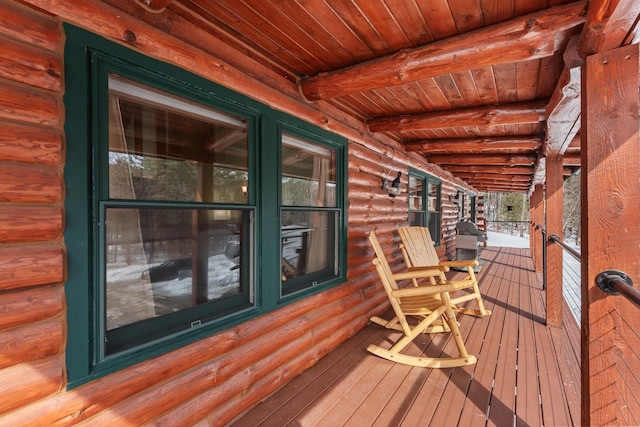 view of wooden deck