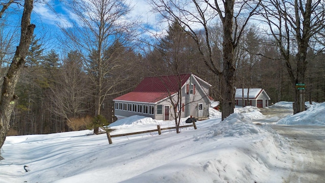 exterior space with a sunroom