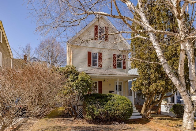 view of front facade with covered porch