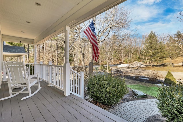 view of wooden deck