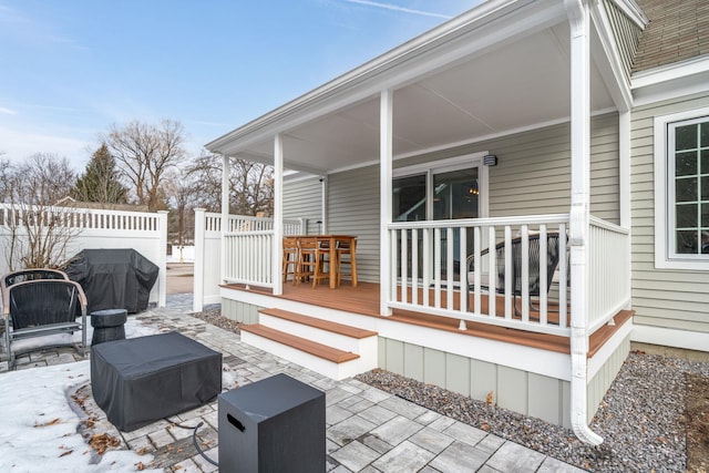 view of patio / terrace with area for grilling