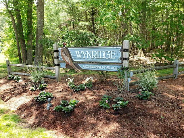 view of community sign