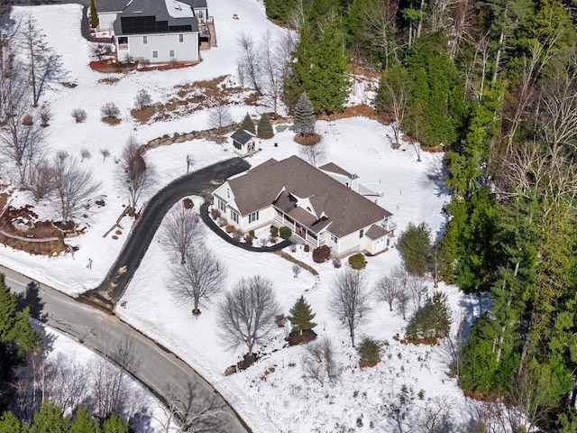 view of snowy aerial view