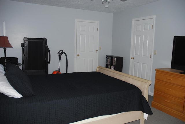 bedroom featuring a textured ceiling