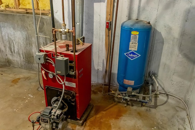 utility room with a heating unit