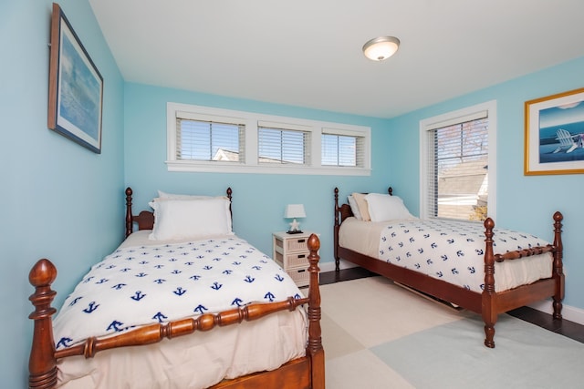 bedroom with baseboards