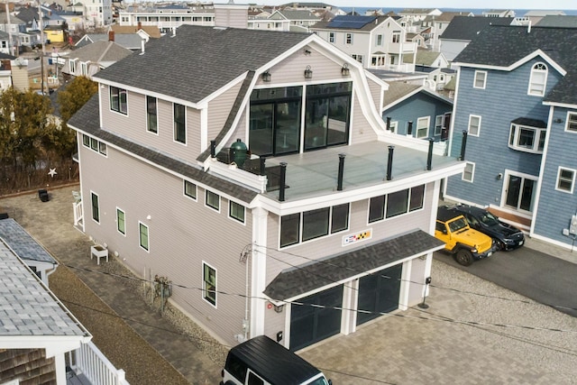 aerial view featuring a residential view