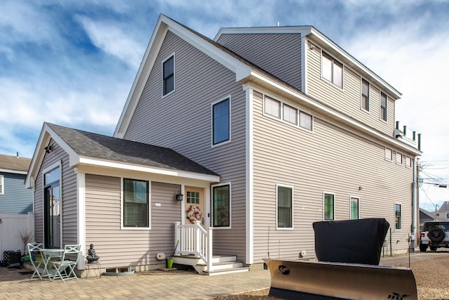 rear view of house with a patio area