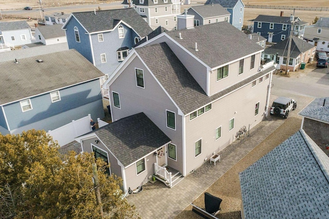 aerial view featuring a residential view