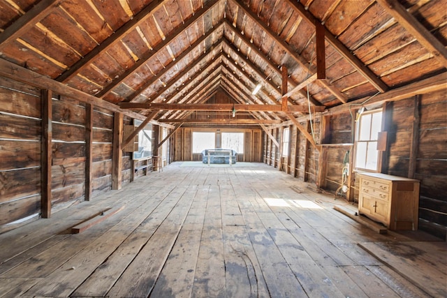 unfinished attic with plenty of natural light