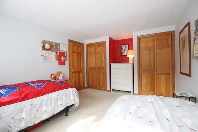 bedroom with carpet floors