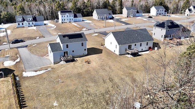 aerial view featuring a residential view