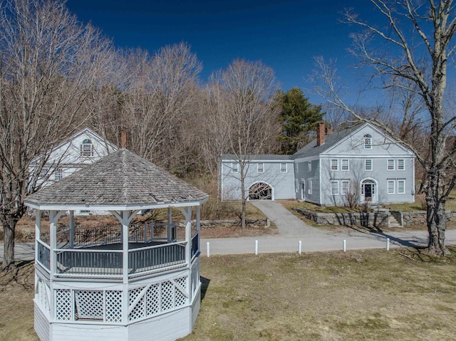 view of yard featuring a gazebo