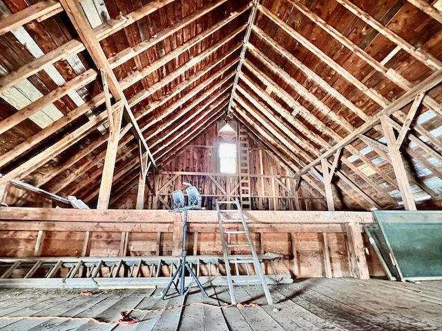 view of attic