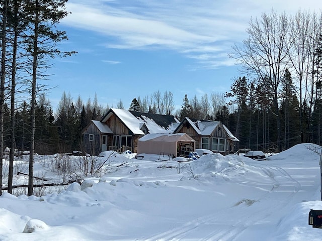 exterior space featuring board and batten siding