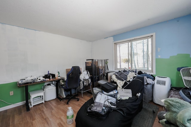 office area featuring wood finished floors