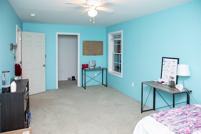 bedroom with a ceiling fan