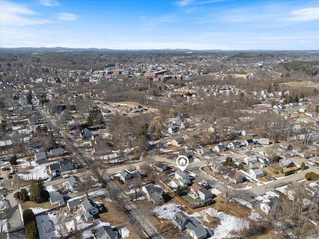 aerial view featuring a residential view