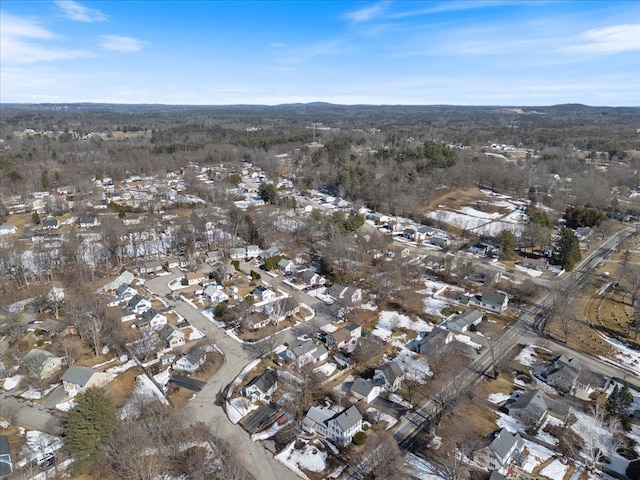 aerial view featuring a residential view