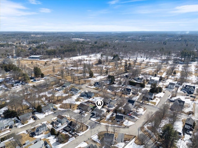 drone / aerial view with a residential view