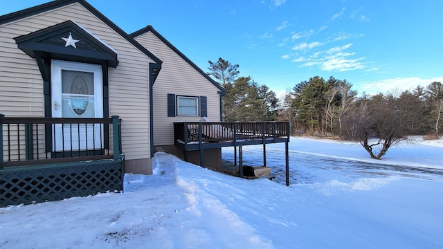 exterior space with a wooden deck