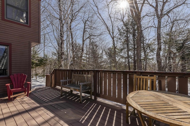 view of wooden deck