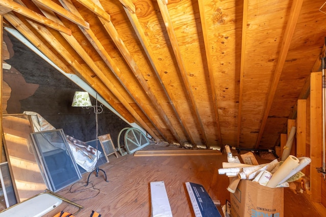 view of attic