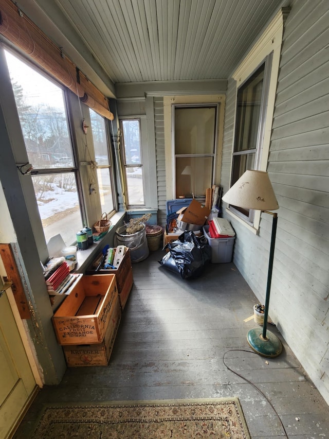 view of sunroom