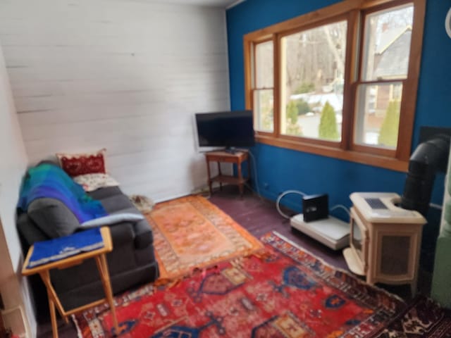 sitting room featuring wood finished floors