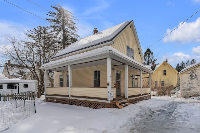 exterior space with a porch