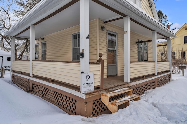 exterior space with a porch