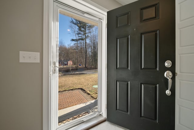 view of foyer entrance