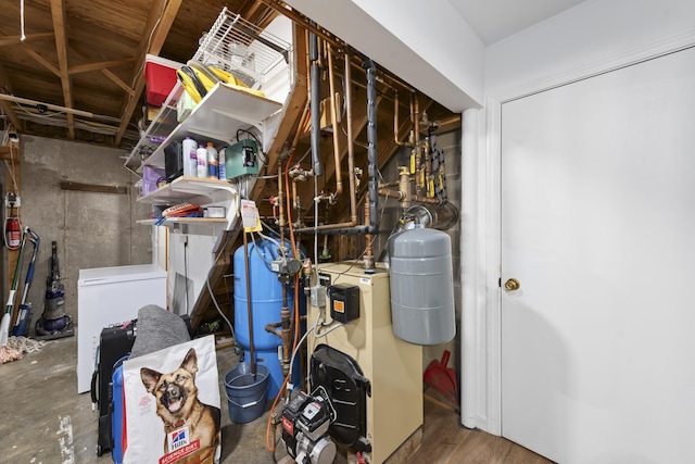 interior space featuring a heating unit