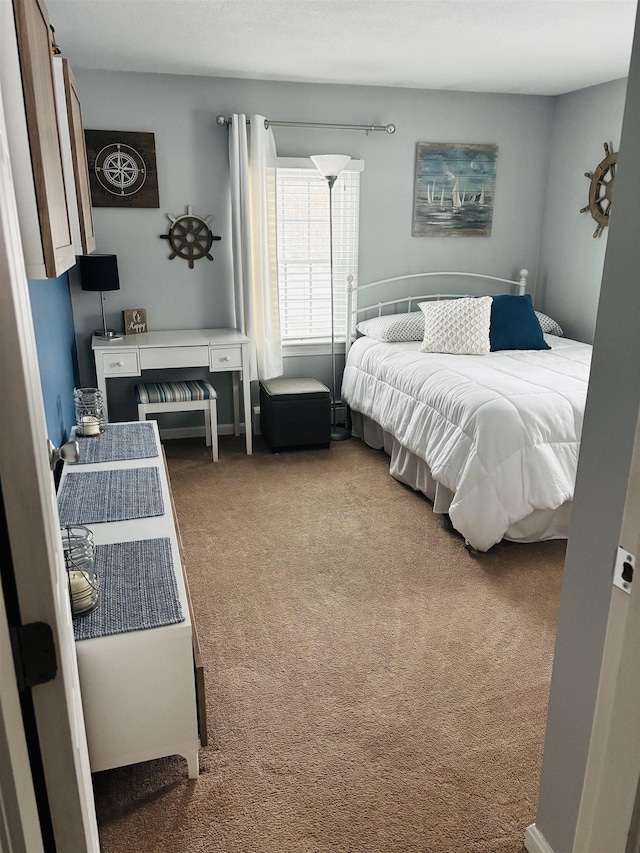 bedroom with carpet floors