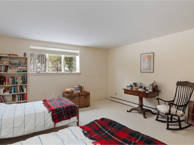 bedroom featuring carpet