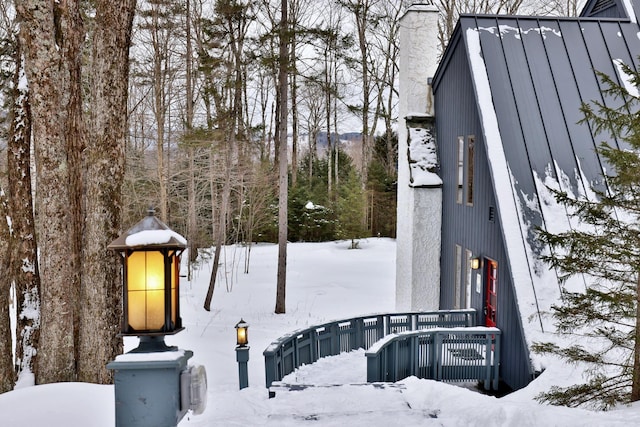 view of snowy yard