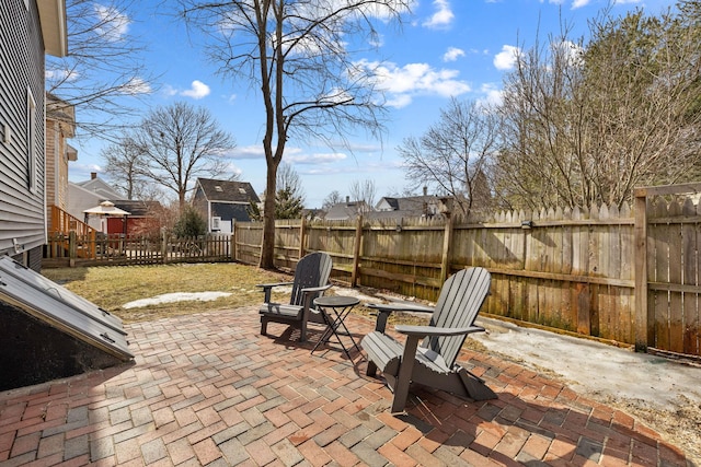 view of patio / terrace with a fenced backyard