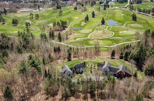 43 Perkins Ln, Stowe, VT 05672 - birds eye view of property with view of golf course and a water view