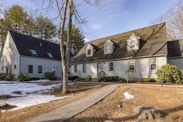 view of new england style home