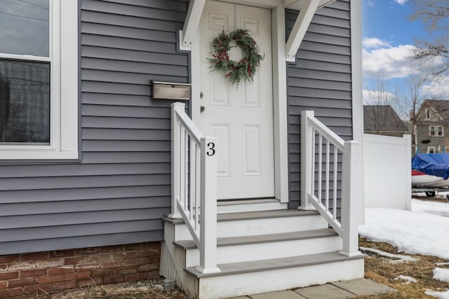 view of entrance to property