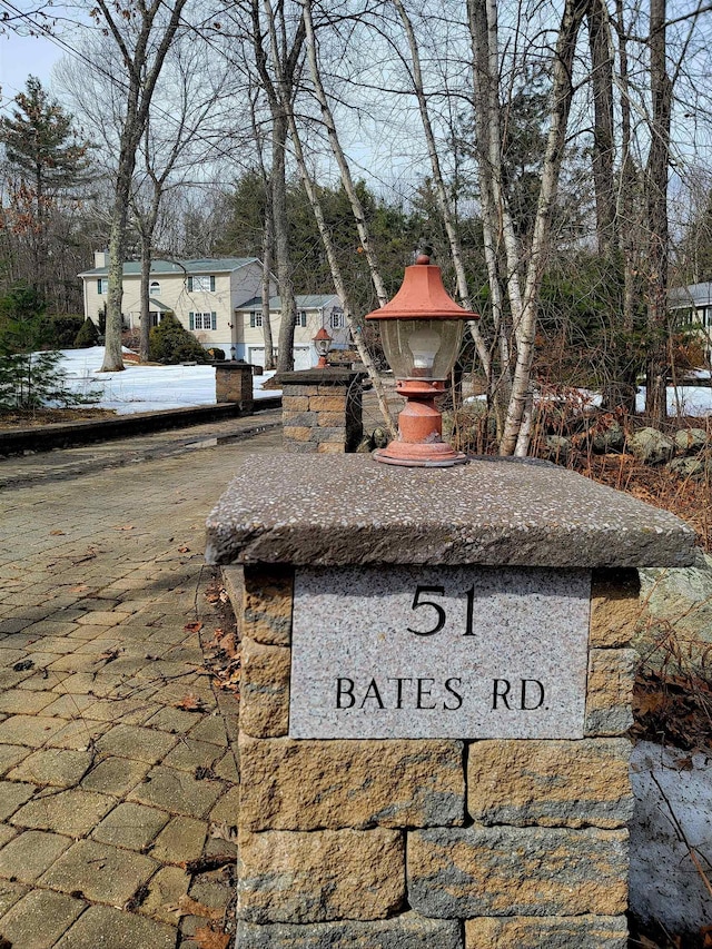 view of community sign